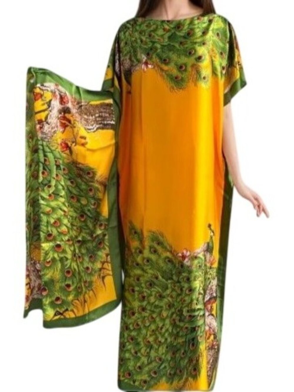5X 4X 3X Kaftan Abaya Dashiki Elegant Muslim African maxi loose fit With Scarf